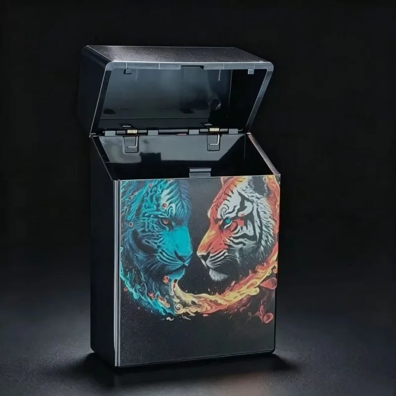 Flip up Fashionable Waterproof Cigarette Box Personalized large capacity Cigarette case Anti pressure Wrinkle resistant Men Gift