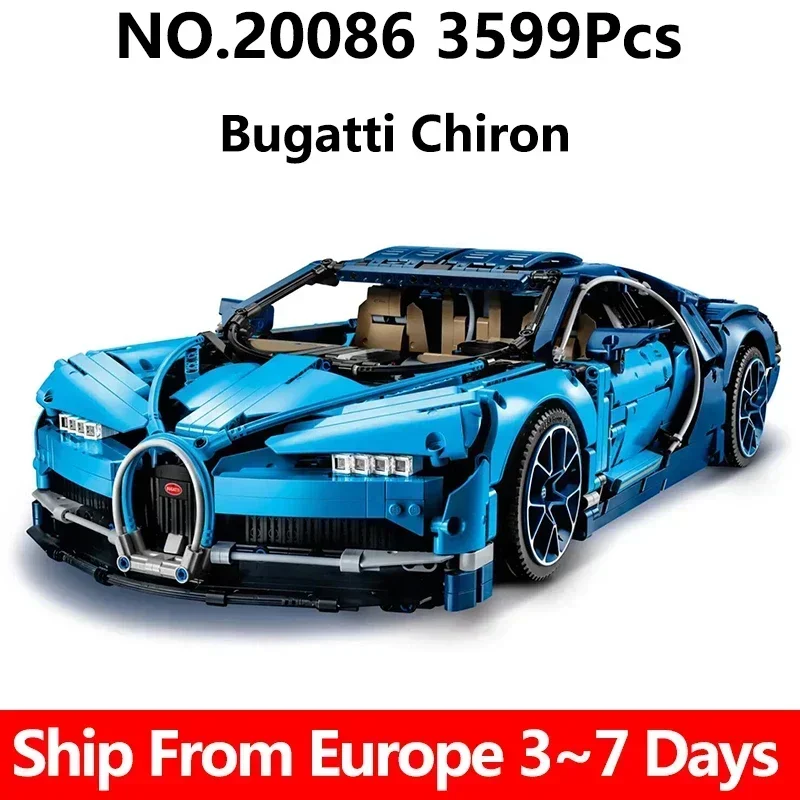 Building Blocks Set Constructor Kids Toys For Children Gift Bricks High Tech Car Kits Bugattied Chirons Lamborghinis Models