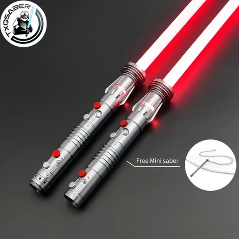 TXQSABER Special Edition Darth maul Heavy Dueling Lightsaber Bluetooth Control Colors Changing Blaster Cosplay Laser Sword Toys
