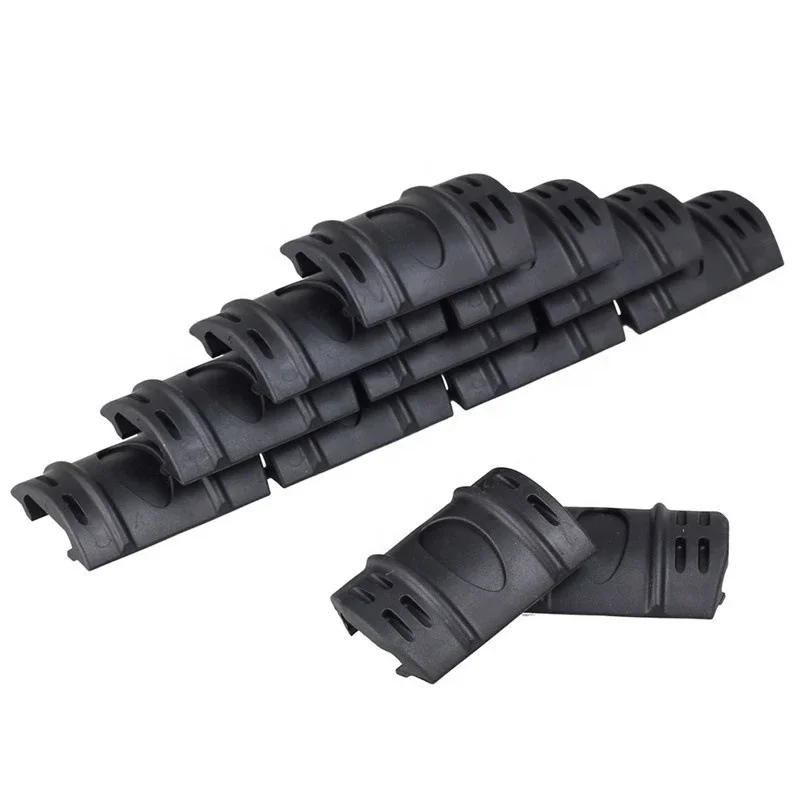 12 Stück Gummi-Schienenabdeckungen Handschutz Quad-Schienenabdeckungen für Jagd-Airsoft-Gewehr M4 Schutz Universelle 20mm Picatinny-Schienen-Zubehörteile – Detail 7