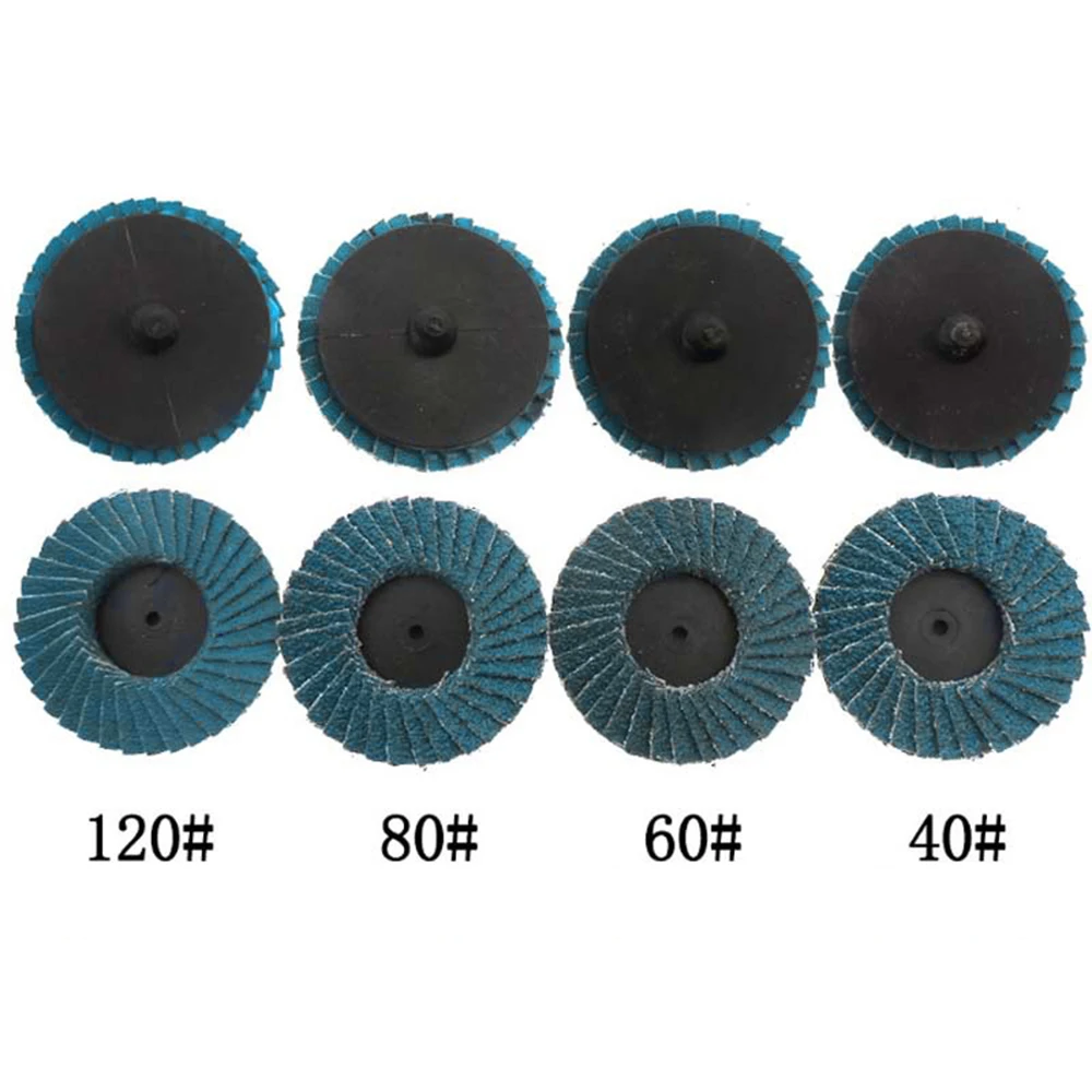 Herramienta abrasiva de 2 pulgadas, disco de lijado de grano 40/60/80/120 con soporte de almohadilla para amoladora angular, limpieza, pulido, soldadura de óxido