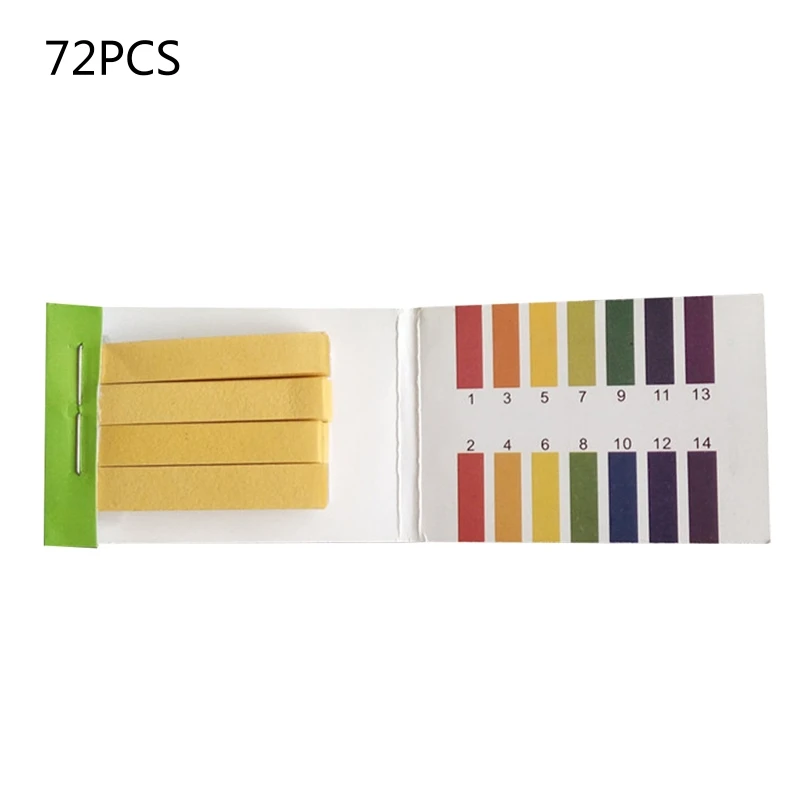 72-Count Aquarium Test Strips pH 1-14 for Freshwater Tanks Easy Steps Quick Results Water Soil Cosmetics Testing Tool