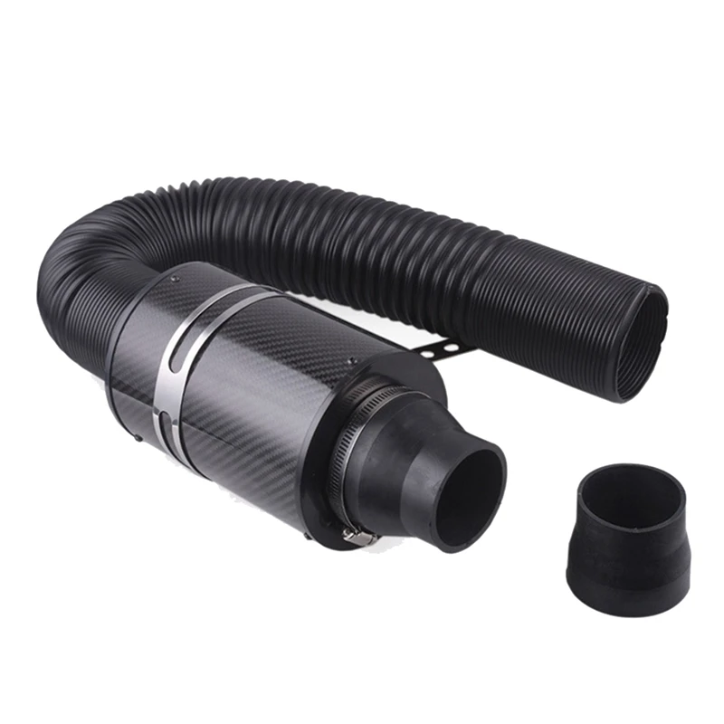 Universal Air Intake Filter Kit Carbon Fiber Bellows Mushroom Style Air Intake Car Modification