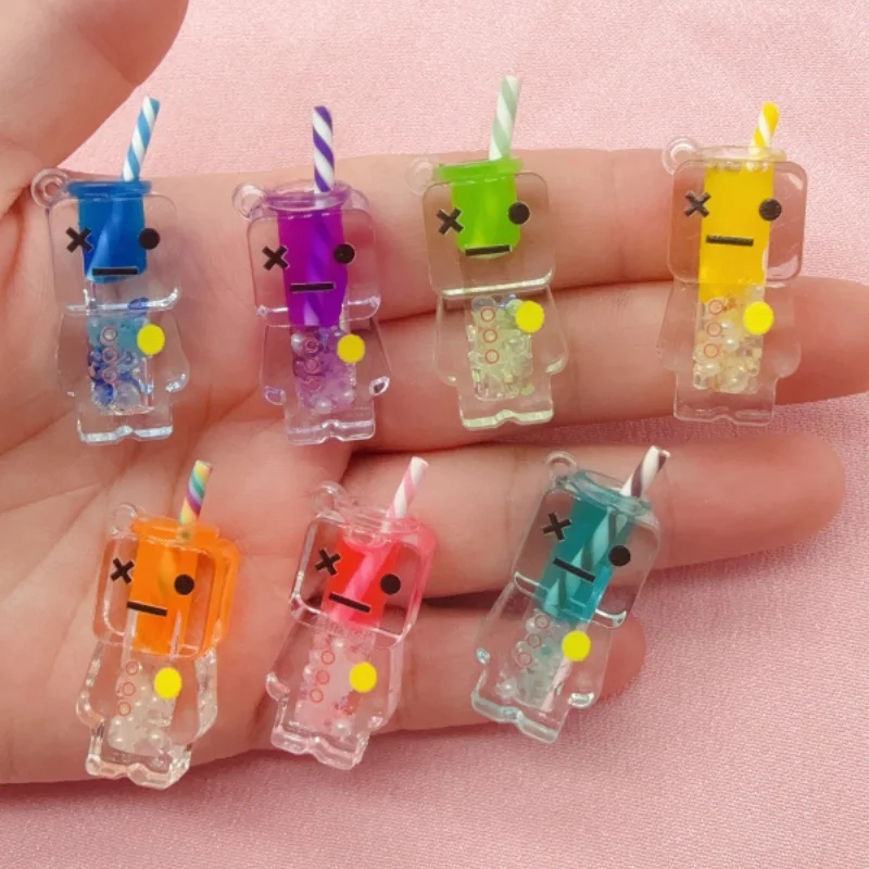 10pcs Night Light Doll Bottle Pendant, DIY Jewelry Earrings,