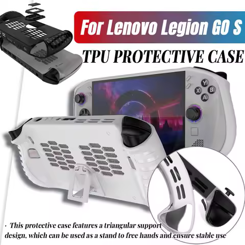 TPU Case for Lenovo Legion Go S Handheld Shockproof Full Protective Case Anti-Scratch Protector Case Ergonomic Protective Sleeve