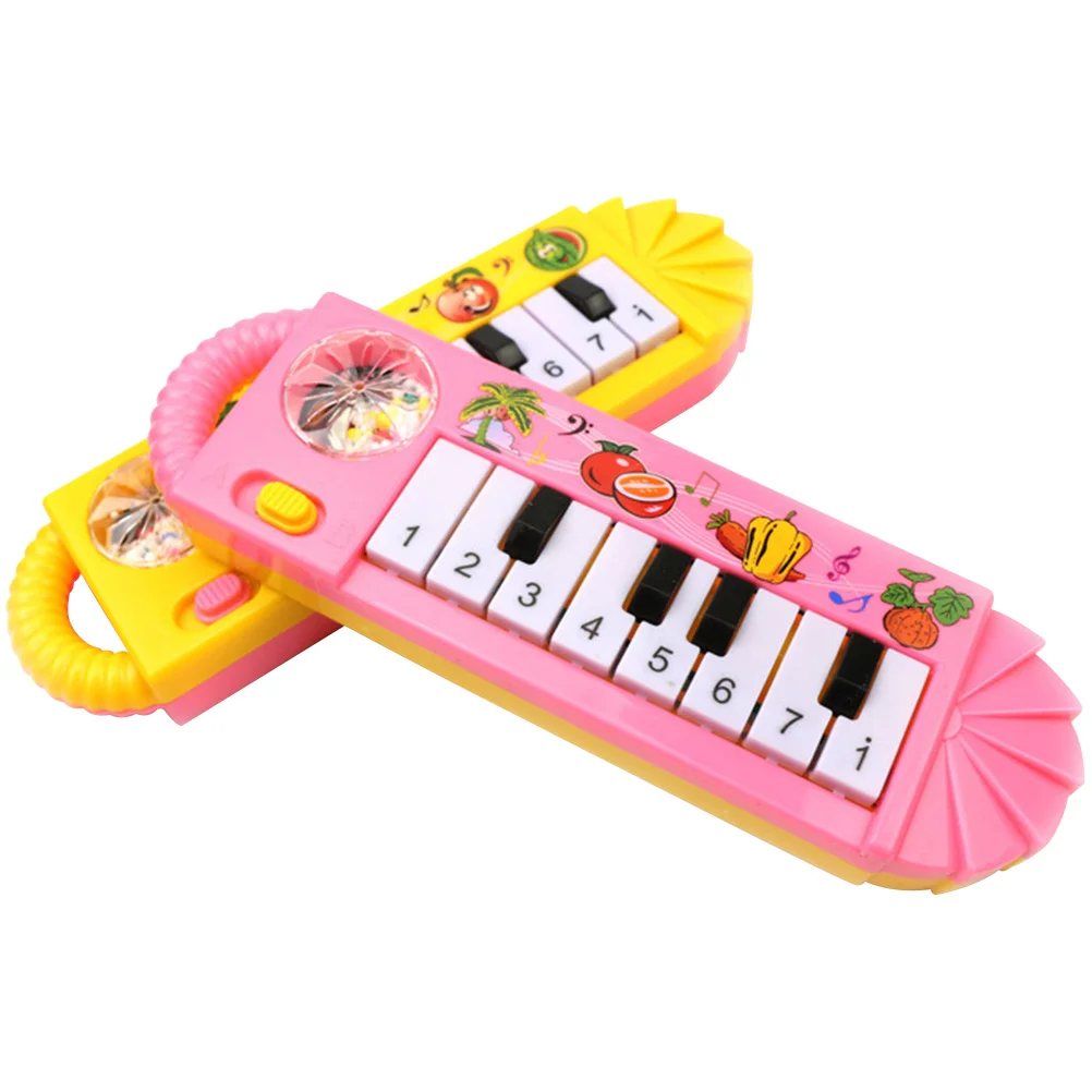 2Pcs Electronic Piano Cartoon Design Baby Keyboard Musical Gift for Toddlers Early Development Kids Keyboard Baby Piano