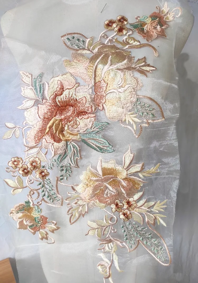 

1piar Eugen пряжа цветная вышивка большие нашивки для вышивки платье Cheongsam аксессуары DIY одежда патч