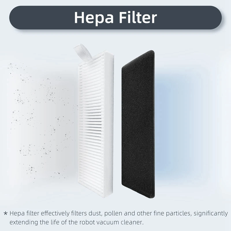 Roller Main Side Brush Hepa Filter Mop For Tikom G8000 / G8000 Pro / Honiture G20 Robot VacuumsCloths Rag Spare Parts Plastic