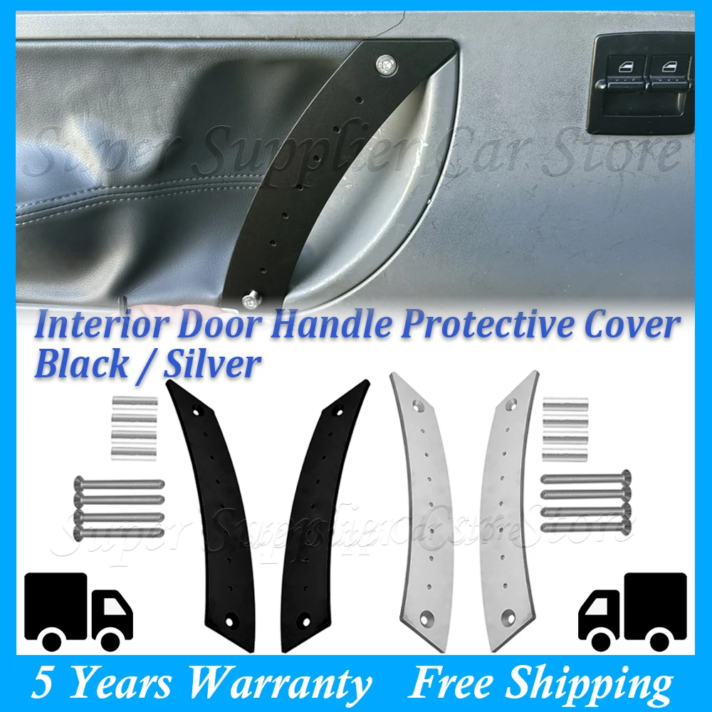 New Door Pull Handles Interior Door Handle Protective Panel For VW Beetle 1998-2010 Silver / Black Door Pull Handles
