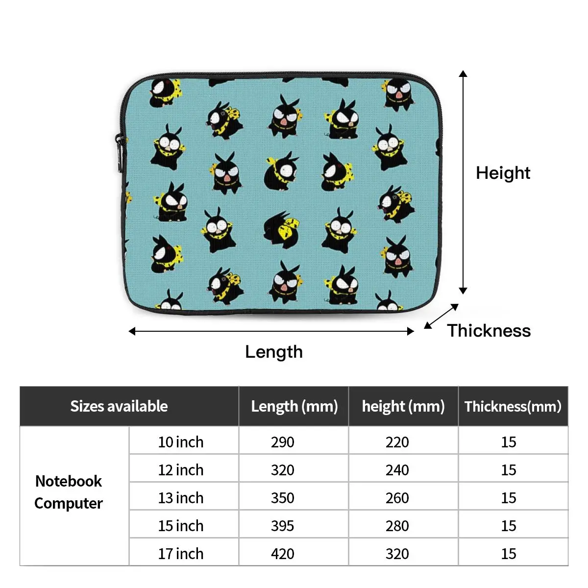 P Chan Ranma Notebook Laptop Bag Case Pouch Notebook Sleeve Cover Bag Tablet Shockproof Case Bag