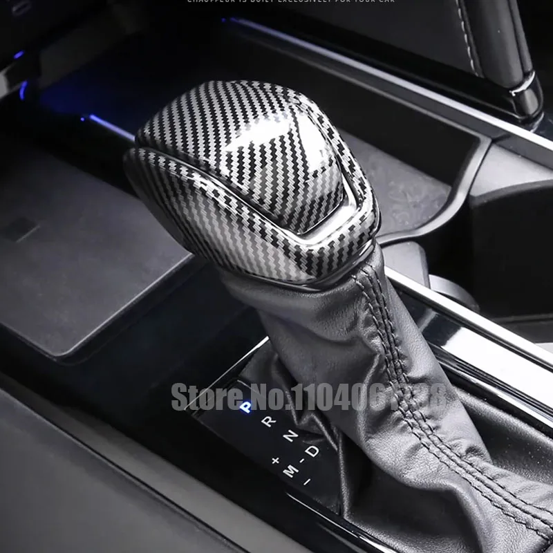 

ABS Carbon Fiber Car Gears Shift Knob Cover Mat Fit for TOYOTA RAV4 Highlander Crown Camry 2024 2023 2022