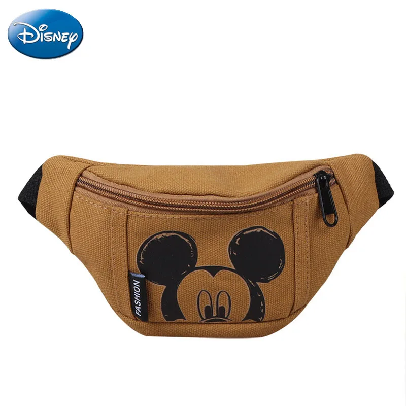 Disney Mickey Waist Bag Children Fashion Casual Fanny Pack Girl Cute Print Crossbody Bag Boy Outdoor Trend Belt Bag Coin Purse