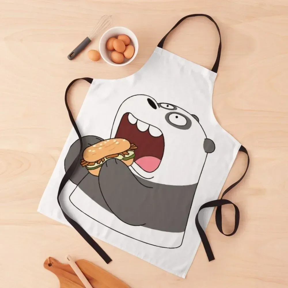 

Scandalous, Panda eating Apron Smock for hairdressing with personal logo chef for man Apron