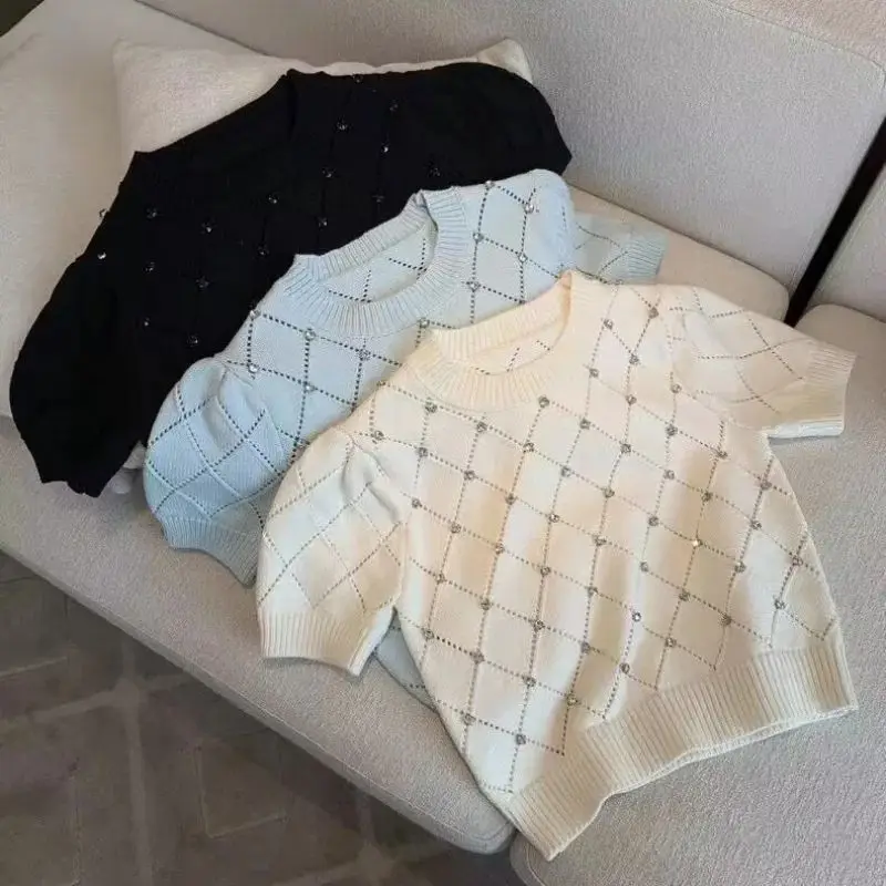 

Весенне-летние женские трикотажные футболки с коротким рукавом: дышащие, удобные, повседневные, модные, базовый слой, брюки