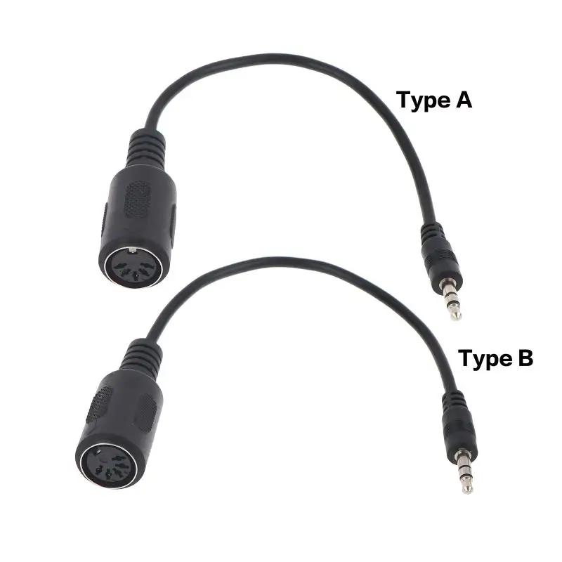 

MIDI DIN 5 to 3.5mm TRS Converter Cable for Keyboard Anti Interference Fast Transmission Adapter