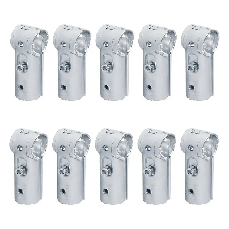 

EYFL-Chain Link Fence Tee Clamps, Carbon Steel T Pipe Clamp Connector(10 Sets) For 1In Round Tube Frame