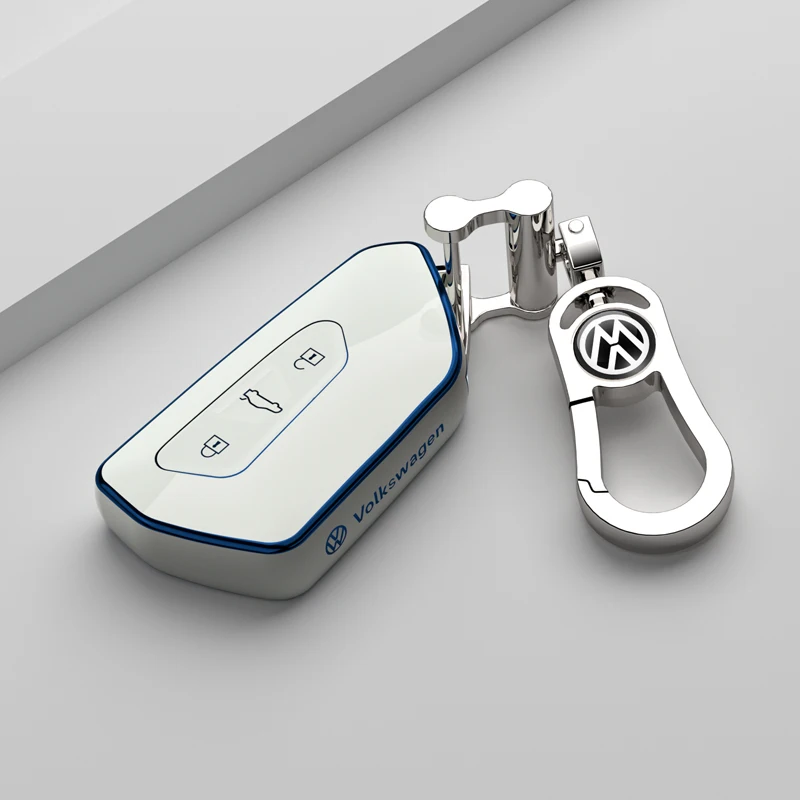 

For VW Golf 8 Mk8 GTI GTD R ID3 ID4 2020 Decoration Silicone Car Key Case Fob Holder Cover Trim Car Accessories