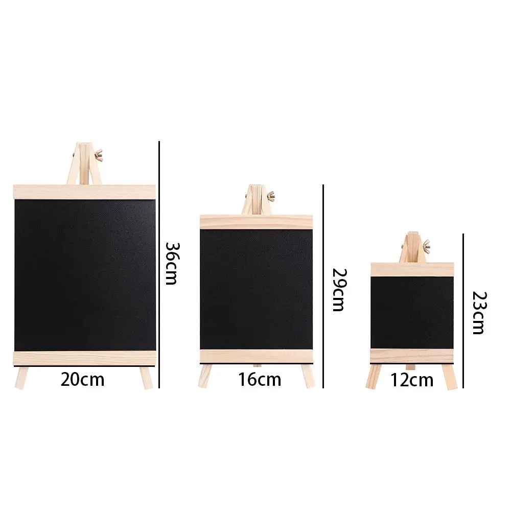 Simple Wooden Black Boards Pine Wood Easel Chalkboard Collapsible Writing Tool Classical Drawing Accessories