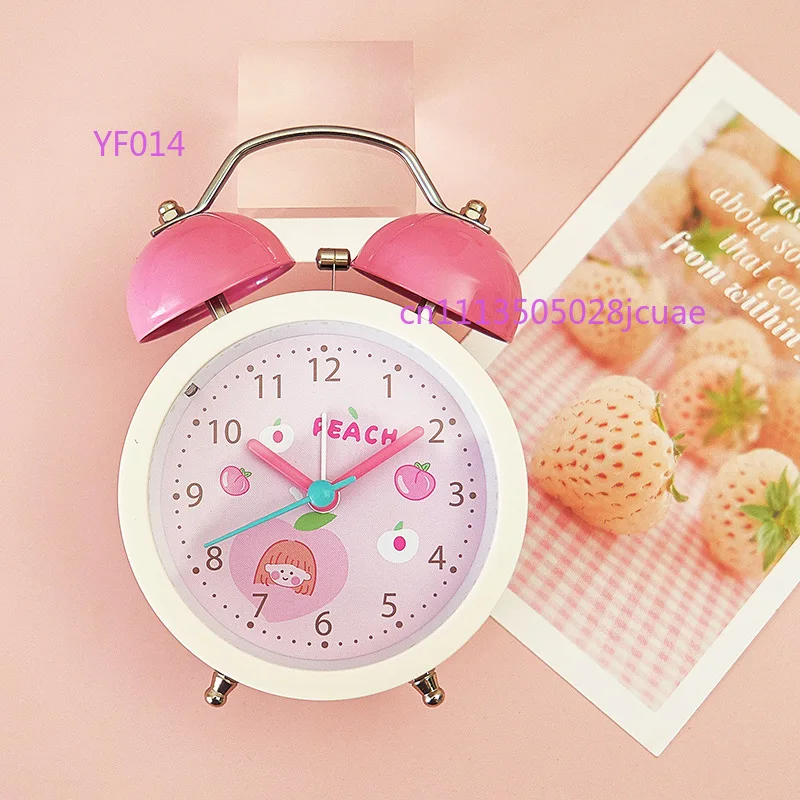 Creative Cartoon Children Alarm Clock Metal Twin Bell Loud Sound Student Bedside Desktop Clock GH805