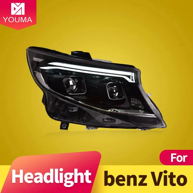 Car Styling Head Lamp for Mercedes-benz V-class Vito Headlights 2016-2023 LED Headlight Projector Lens DRL Auto Accessories