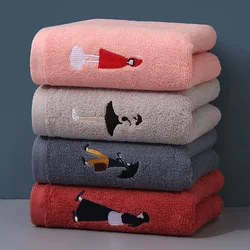 1pcs Thickened cotton embroidered towel for home gym spa travel Fast drying cotton towel bathroom face towel face towels