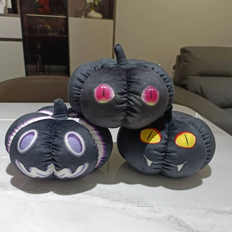 Dark Elf Pumpkin Throw Pillow Multi Style Creative Pumpkin Plush Toys 3D Devil's Eye Pumpkin Doll Home Decor Kid Halloween Gift