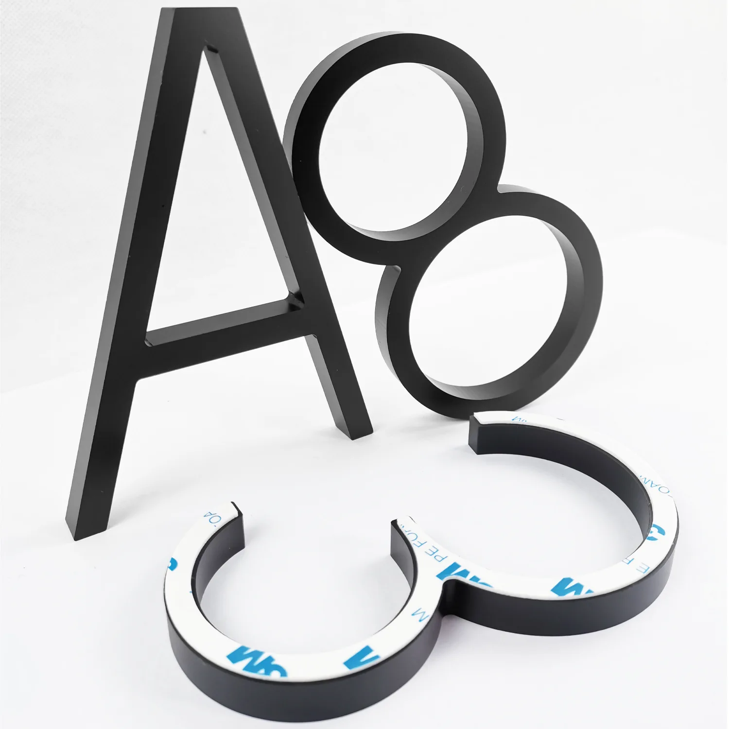 

127 мм/5 дюймов черный самоклеящийся номер дома акриловые цифры адресный знак # Современные дверные таблички с буквами B 0-9 букв