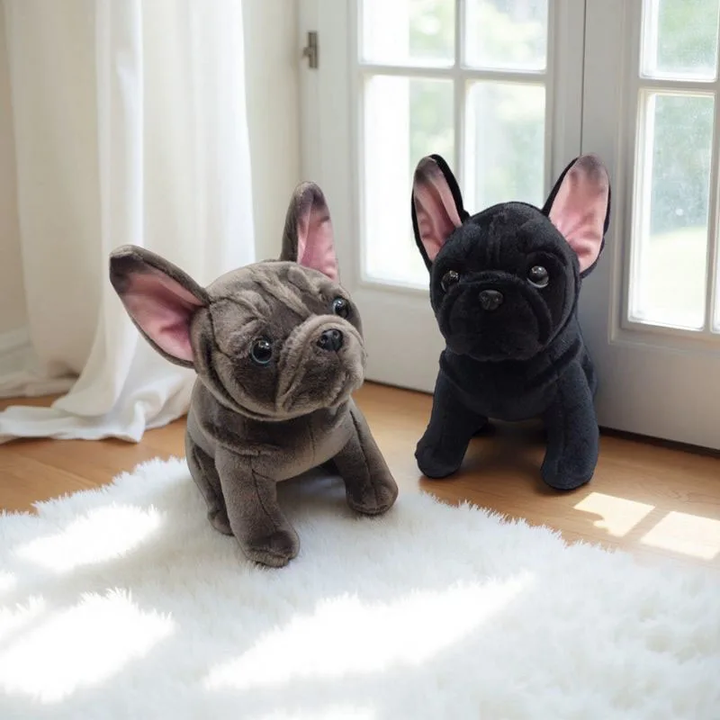 

Realistic French Bulldog Plush Toy Soft Stuffed Animal Doll for Kids and Dog Lovers Cute Home Decor Gift for Family Kids Girls