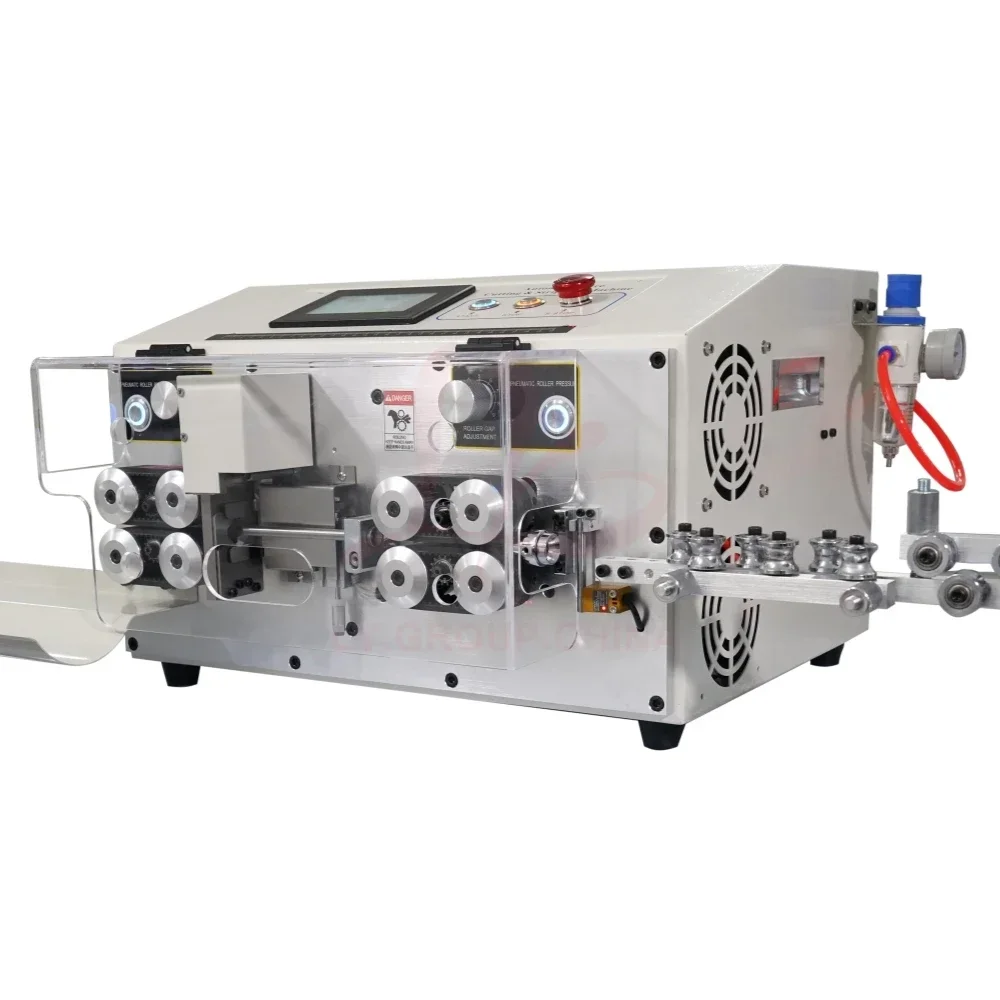 650W 220V 110V SWT-608-YHT4 High Speed Round Sheath Inner and Outer Double Layer Peeling Machine 8 Wheels Touch Screen Control