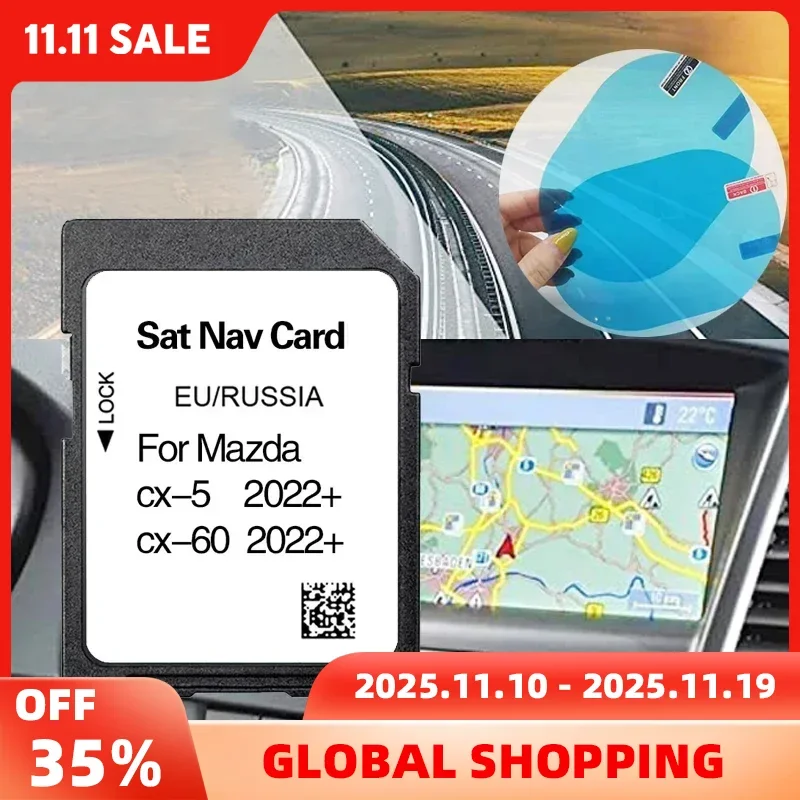 

Sat Nav for Mazda CX-5 CX-60 2022+ Navigation SD Card 32GB Europe Russia Map Version Card Navi Software Update