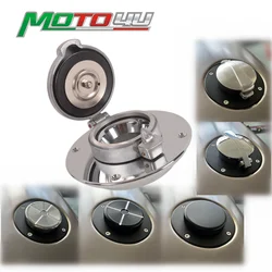 For BMW K100 K100LT K100RS K100RT K 100 K75 K1 CNC Aluminum Motorcycle Fuel Tank Gas Cap Cover Rotate open Quickly Remove