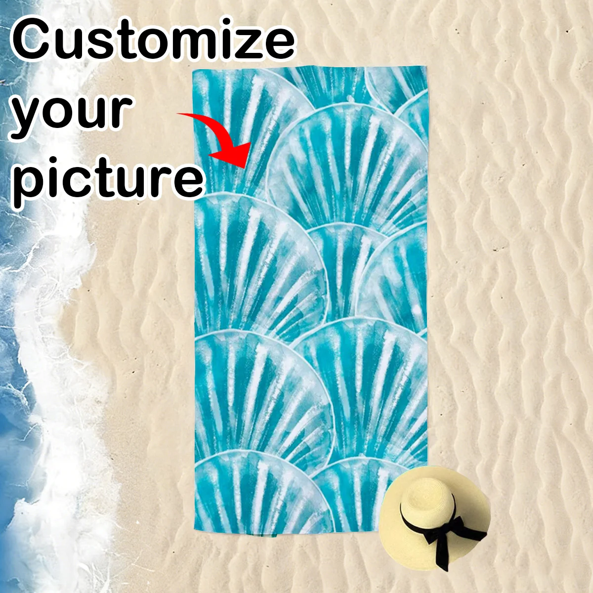 Outdoor Adventure Store - 1Pc Custom-Made Multifunctional Quick-Drying Beach Towel,
