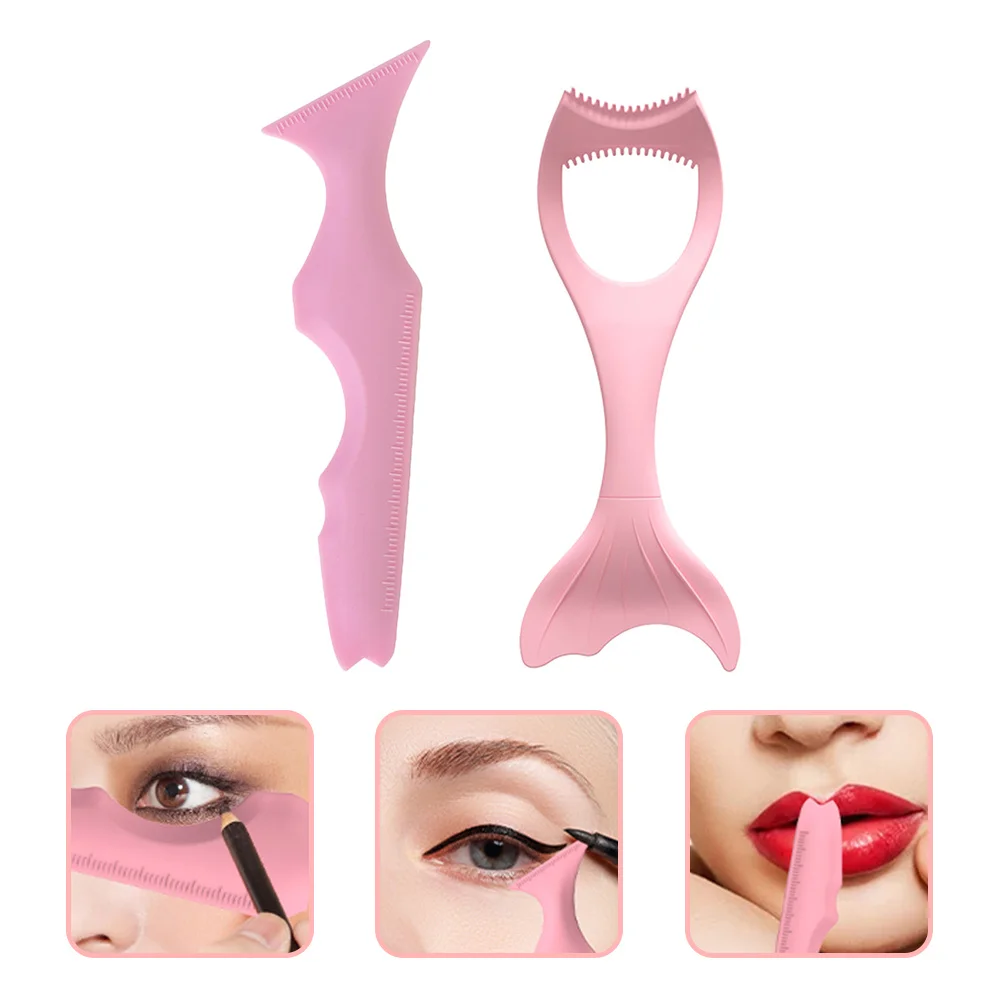 2 Stuks Siliconen Eyeliner Stencils Flexibele Herbruikbare Make-Up Gids Tool Wenkbrauw Mascara Eyeliner Aid Mascara Tekening Aids