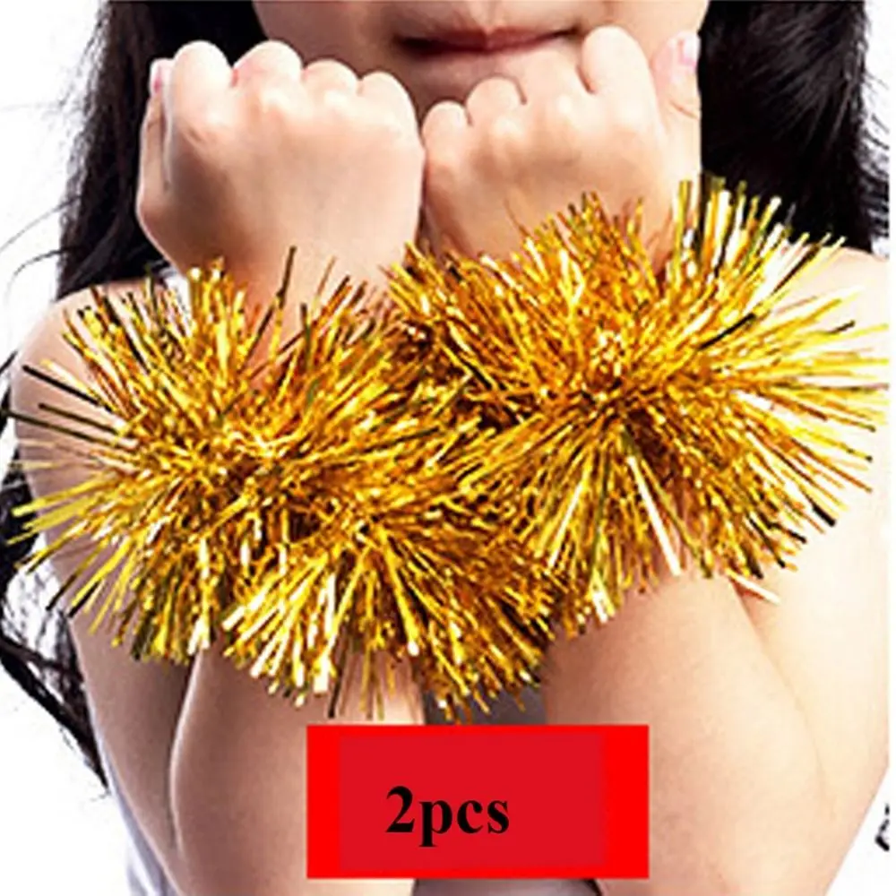 

2pcs New Apply to Sports Sports Game Pompoms 10 Styles Cheap Practical Cheerleading Children Dance Pompoms Sports Games Bracelet