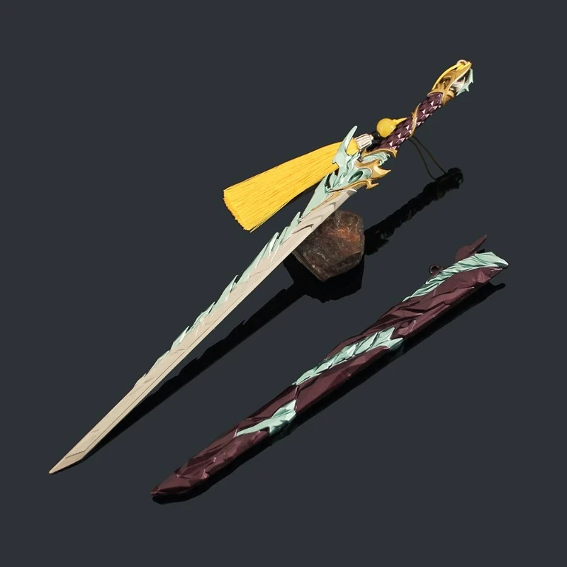 30cm11.81in Naraka: Bladepoint Emperor's Star แนวนอนดาบ Sheath โลหะเกมรุ่นอุปกรณ์ต่อพ่วงคอสเพลย์อาวุธ Props ของเล่น