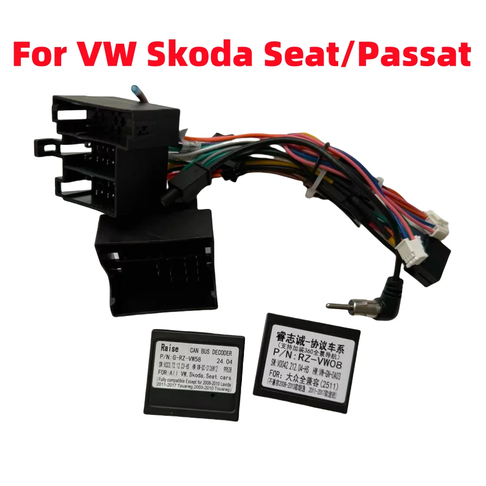 Canbus Box RZ-VW08/RZ-VW58 For All Volkswagen Skoda Seat Polo Passat Jetta Tiguan Touran Magotan MK6 MK5 Sharan Caddy Amarok