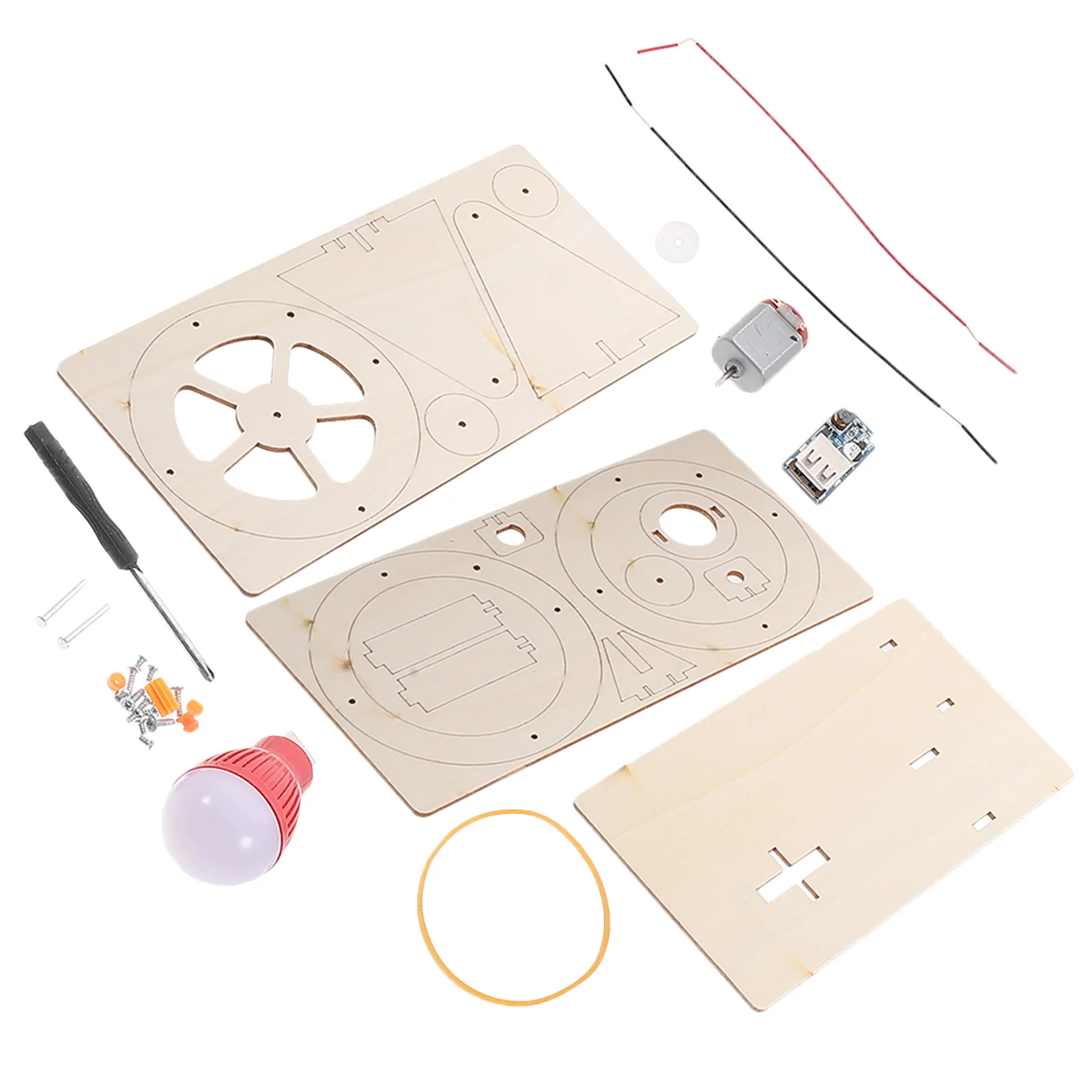 كرنك اليد الخشبي لتقوم بها بنفسك كرنك اليد مجموعة مولدات الكهرباء تجربة علمية التعليمية الجذعية مولد الطاقة اليدوي للأطفال #6