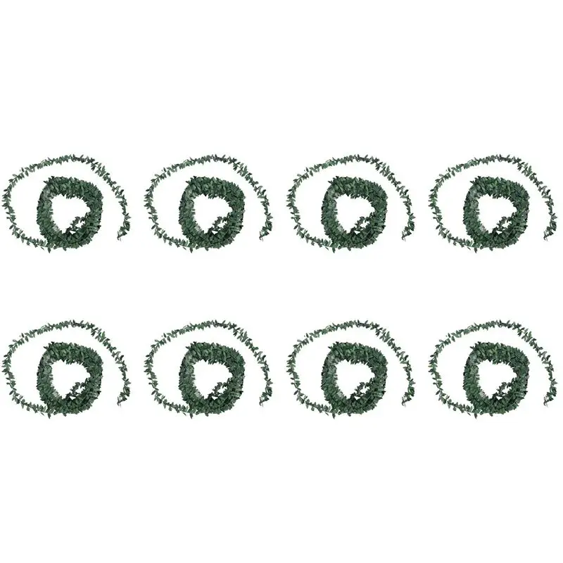 

Искусственная гирлянда из листьев плюща SEWS-8X, 7,5 м, зеленые листья, имитация вьющихся растений для свадеб, вечеринок, церемоний, DIY-ободков