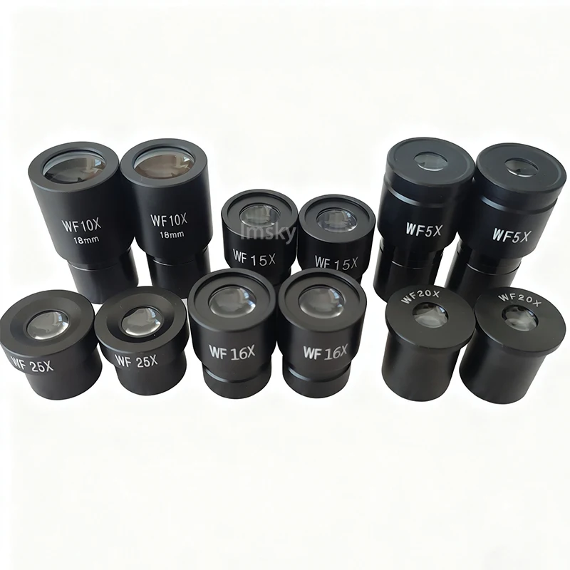 2 قطعة 23.2 مللي متر جبل WF5X 10X WF15X WF16X WF20X WF25X WF10X22 عدسة بصرية واسعة الزاوية للمجهر البيولوجي