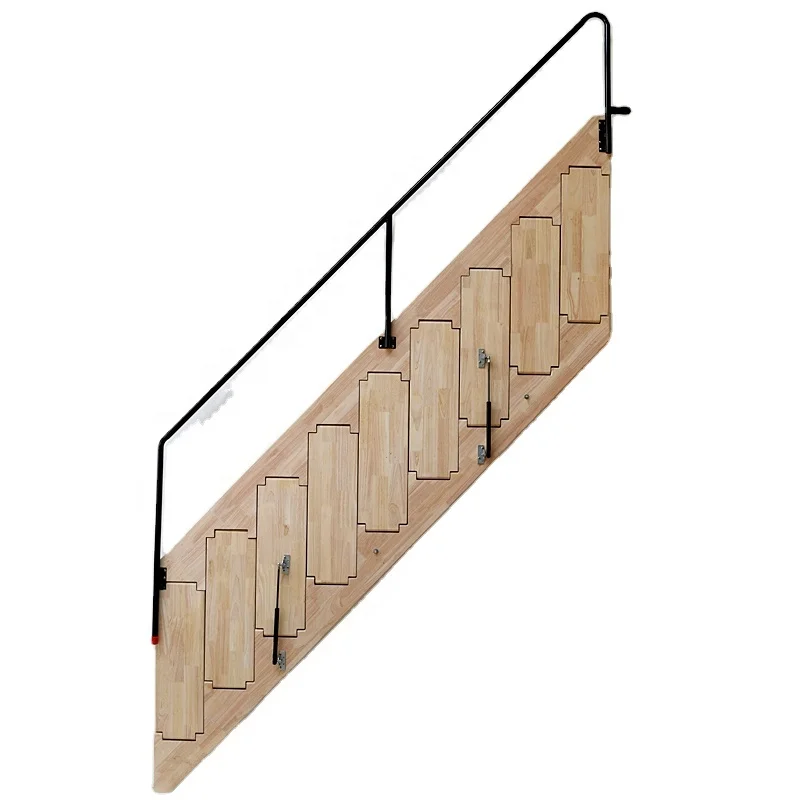 Hot in colombia family use solid wooden ladder stairs