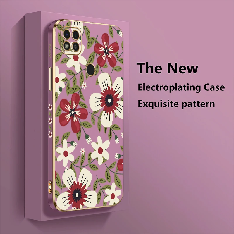 سيليكون لينة بولي TPU جراب هاتف ل Xiaomi Redmi A3 A5 A1 A2 زائد 14C 12 12C 13C 5G 13 تصفيح للصدمات زهرة طباعة غطاء