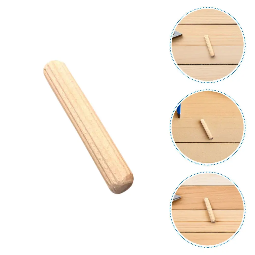 500pcs Unfinished Wood Dowel Rods 5x25mm for DIY Crafts, Furniture Repair & Wood Modeling