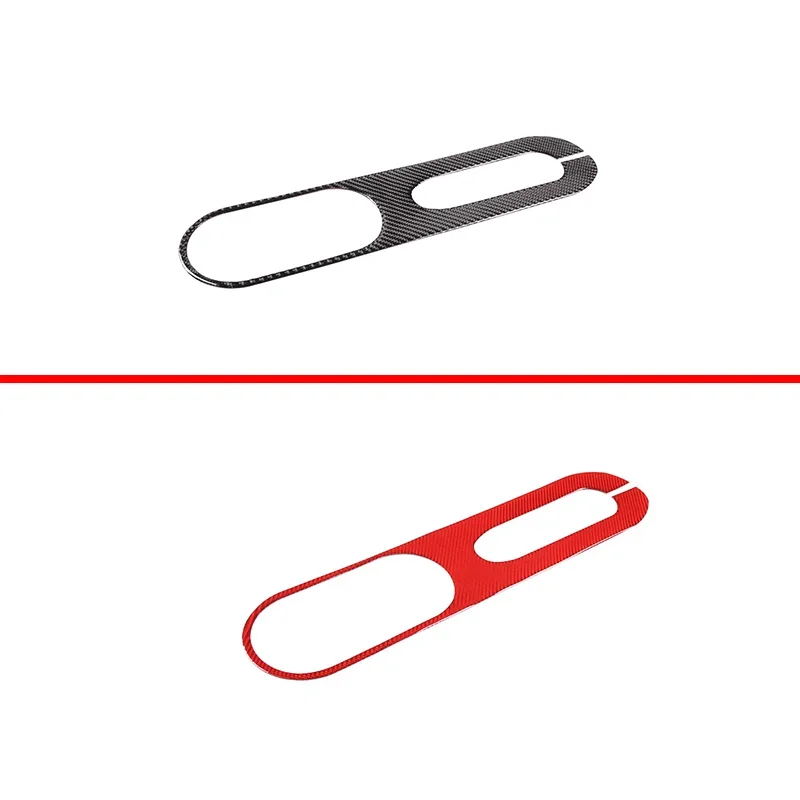 

For 2011-2019 Fiat 500 soft carbon fiber style car styling Car central control handbrake panel sticker car interior accessories