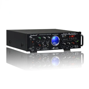 220V Home Power Amplifier High Power Bluetooth EQ Equalizer 12V Square Dance Car Outdoor Dual-purpose Power Amplifier