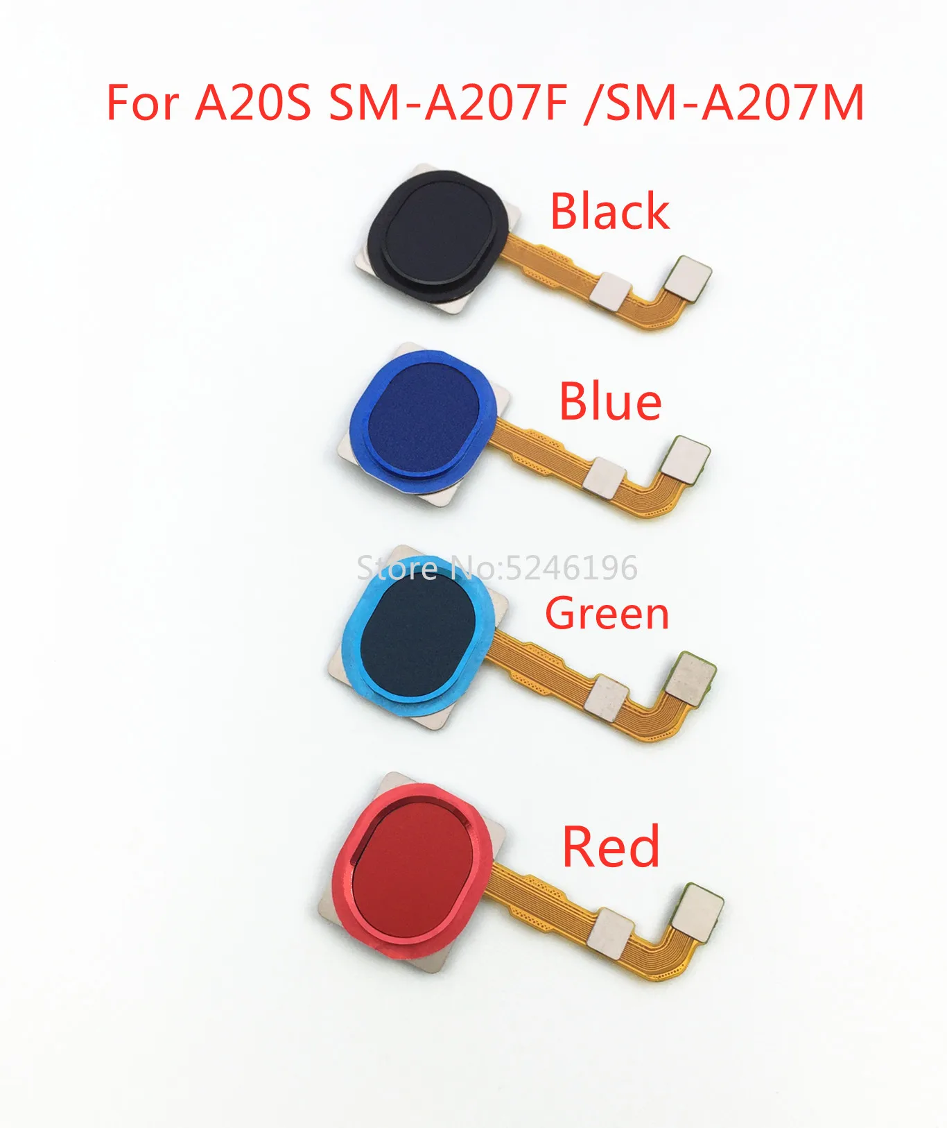 

1 шт. новый гибкий кабель датчика отпечатков пальцев для Samsung Galaxy A20S SM-A207F A20S SM-A207M Touch ID, запасная часть.
