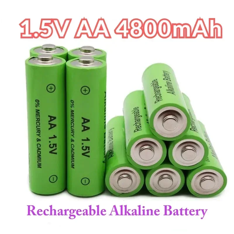 Haufen Laugen 1.5 V AA 4800mAh Rechargeable Alkaline Battery Nouvelle Marque Stapel Mp3 Livraison Gratuite