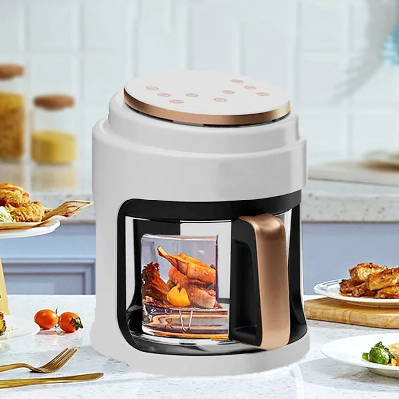 Air Fryer 3L Capacity Visual Oil-free Electric Fryer Multi-functional Automatic Household 360°Baking LED Touchscreen Oil Air Fri new electric air fryers 6l large capacity smart automatic household multi function led touchscreen deep oil free fryer europlug