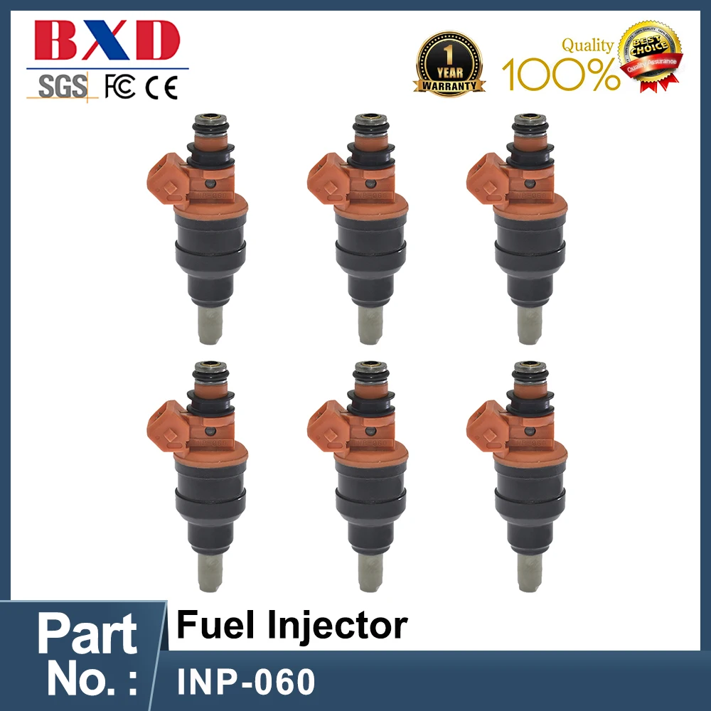 1/6 PCS Fuel Injector INP-060 For CHRYSLER CIRRUS, DODGE AVENGER, EAGLE SUMMIT, MITSUBISHI MIRAGE, PLYMOUTH COLT