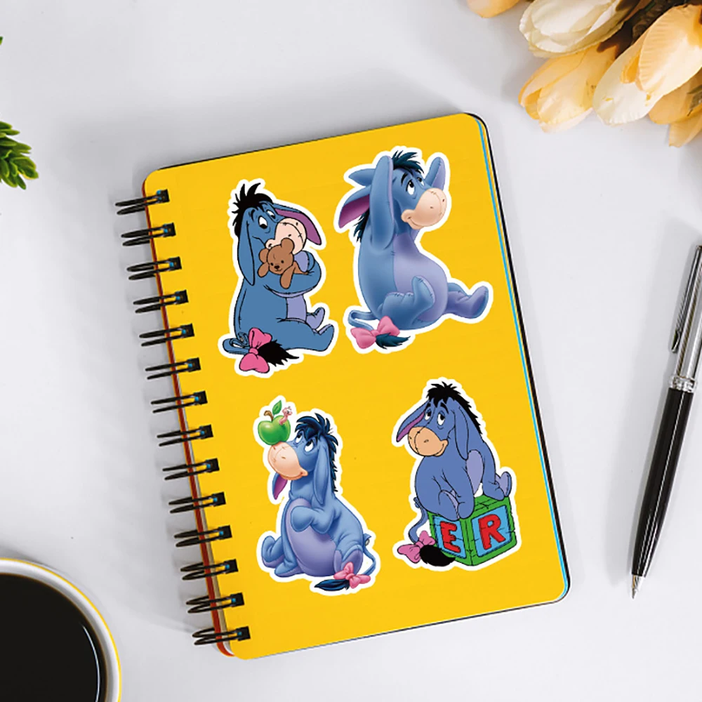 10/30/50PCS Disney Catoon Pooh Bear Eeyore Stickers Cute Tigger Piglet Decals Kids Toys DIY Notebook Laptop Fridge Phone Bike