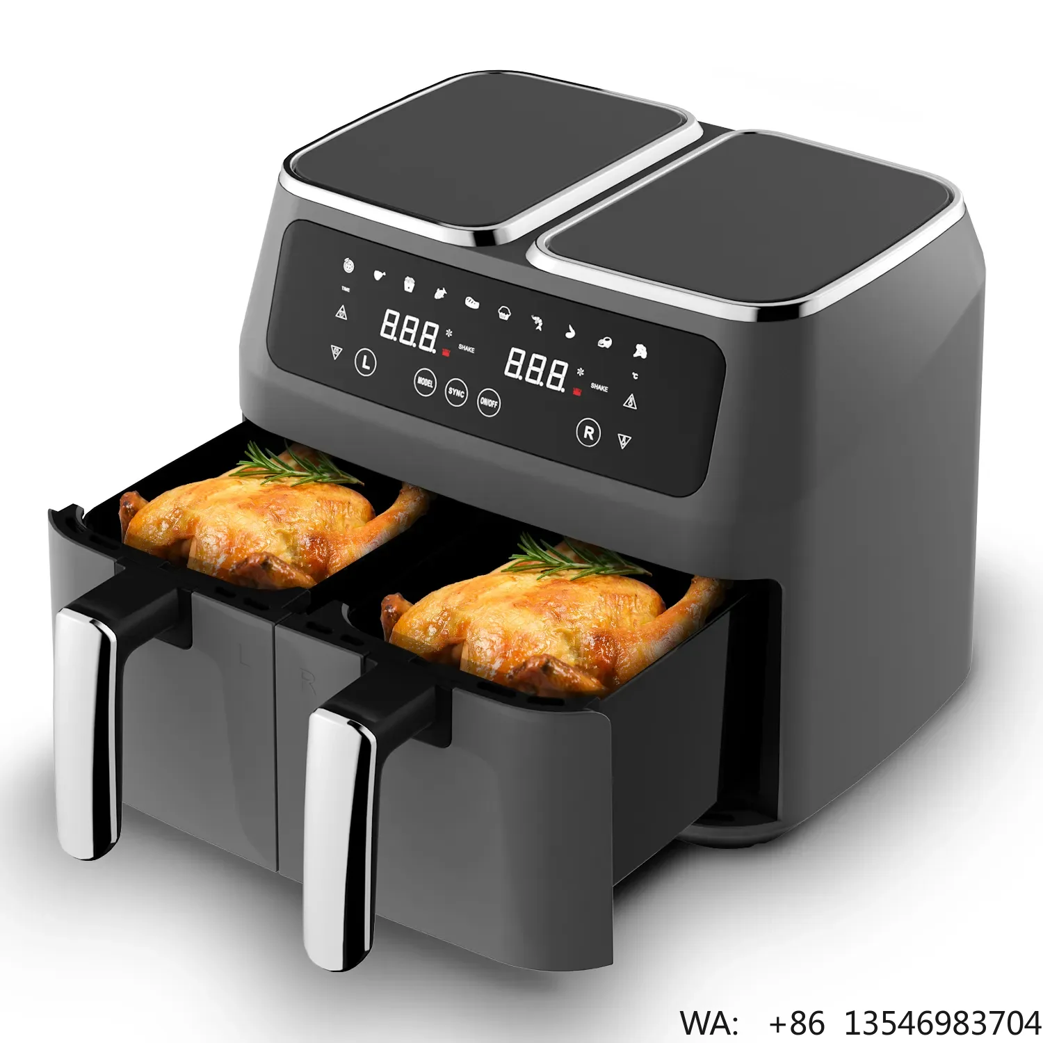 bsci-cb-ce-lvd-emc-4-4-8l-freidora-de-aire-inteligente-de-2800w-con-2-cestas-de-freir-independientes-pantalla-tactil-lcd-digital-y-bandeja-interior